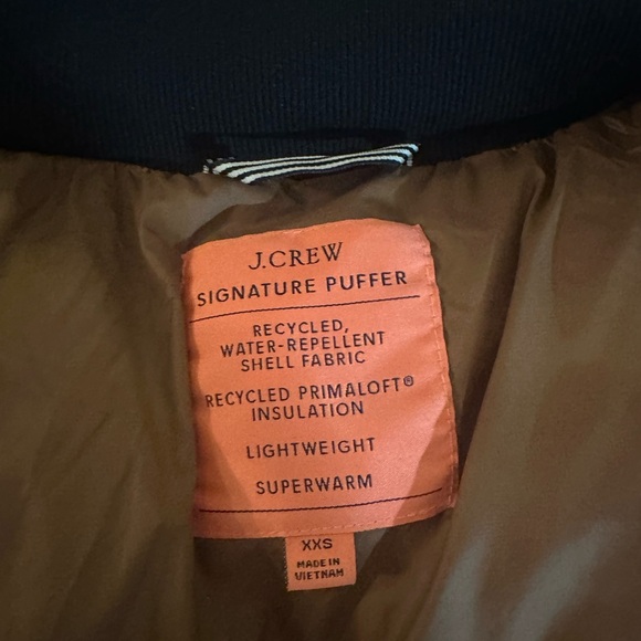 J.CREW black cropped signature puffer coat Women’s XXS - Picture 10 of 11